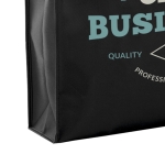 Shopper con logo dai manici lunghi e neri 100 g/m2 Black Handle color nero  sesta vista