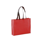 Shopper con logo dai manici lunghi e neri 100 g/m2 Black Handle color rosso prima vista