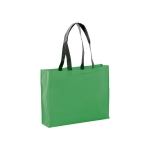 Shopper con logo dai manici lunghi e neri 100 g/m2 Black Handle color verde prima vista