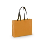 Shopper con logo dai manici lunghi e neri 100 g/m2 Black Handle color arancione prima vista