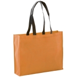 Shopper con logo dai manici lunghi e neri 100 g/m2 Black Handle color arancione