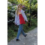 Shopper in cotone riciclato con soffietto 145 g/m² Waterless color rosso vista ambiente