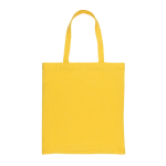 Shopper in cotone riciclato con soffietto 145 g/m² Waterless color giallo seconda vista