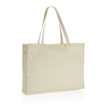 Grandi shopper di cotone riciclato da stampare 145 g/m² Waterless color beige terza vista