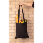 Shopper in cotone riciclato aziendali 330 g/m² Waterless Strong color nero vista ambiente