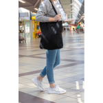 Shopper in cotone riciclato aziendali 330 g/m² Waterless Strong color nero vista ambiente 2