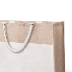 Borse di juta da personalizzare con logo tasca anteriore Pocket XL color naturale seconda vista