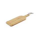 Tagliere di legno pubblicitario a forma di bottiglia con cordino Slim color naturale seconda vista