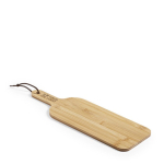 Tagliere di legno pubblicitario a forma di bottiglia con cordino Slim vista area di stampa