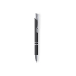 Penna elegante incisa con finitura satinata e inchiostro blu color nero prima vista