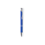 Penna elegante incisa con finitura satinata e inchiostro blu color blu prima vista