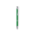 Penna elegante incisa con finitura satinata e inchiostro blu color verde prima vista