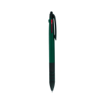Penne a sfera promozionali a tre colori antiscivolo Multicolor color verde scuro prima vista