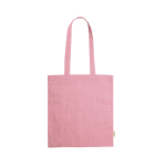 Borse personalizzabili in cotone riciclato da 120 g/m² Eco Recycle color rosa prima vista