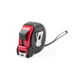 Metro promozionale con laccetto e sistema di bloccaggio FiveMeter 5M color rosso terza vista