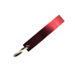 Portachiavi aziendale in alluminio lucido con apribottiglie color rosso