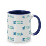 Tazza da sublimare in ceramica con manico colorato 350ml Sublim Color vista area di stampa