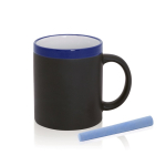Tazza promozionale lavagna con gessetto incluso 350ml Chalk color blu prima vista