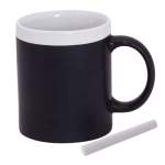 Tazza promozionale lavagna con gessetto incluso 350ml Chalk color bianco