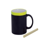Tazza promozionale lavagna con gessetto incluso 350ml Chalk color giallo