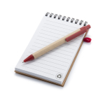 Block notes con spirale A6 con penna 70 pagine a righe EcoSpiral color rosso settima vista