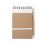 Block notes con spirale A6 con penna 70 pagine a righe EcoSpiral color bianco prima vista