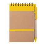 Block notes con spirale A6 con penna e 70 pagine a righe