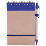 Block notes con spirale A6 con penna e 70 pagine a righe