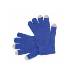 Guanti pubblicitari in tanti colori con touch screen su 3 dita Touch color blu prima vista