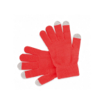 Guanti pubblicitari in tanti colori con touch screen su 3 dita Touch color rosso prima vista