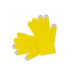 Guanti pubblicitari in tanti colori con touch screen su 3 dita Touch color giallo prima vista