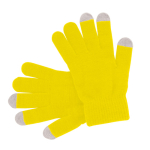 Guanti pubblicitari in tanti colori con touch screen su 3 dita Touch color giallo