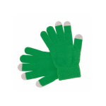 Guanti pubblicitari in tanti colori con touch screen su 3 dita Touch color verde prima vista