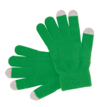 Guanti pubblicitari in tanti colori con touch screen su 3 dita Touch color verde