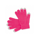 Guanti pubblicitari in tanti colori con touch screen su 3 dita Touch color fucsia prima vista