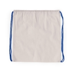 Zainetto a sacca bianco corde colorate cotone 120g/m² Color Strings color blu prima vista