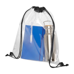 Zainetti a sacca con logo trasparenti e corde colorate Transparent color nero seconda vista