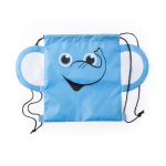 Zainetto a sacca bambini soggetti animali regolabile Animals color azzurro prima vista