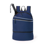 Zaino sportivo con logo ergonomico multitasche e portascarpe Gymfit color blu mare prima vista