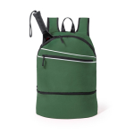 Zaino sportivo con logo ergonomico multitasche e portascarpe Gymfit color verde scuro prima vista