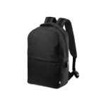 Zaino promozionale riciclato tasca frontale USB porta pc 15'' Investor color nero prima vista