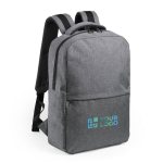 Zaino promozionale riciclato tasca frontale USB porta pc 15'' Investor vista area di stampa