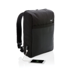 Zaini anti taccheggio con logo con scomparto computer 15'' Comfort color nero seconda vista