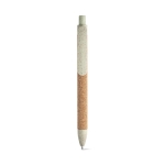 Ecologiche penne a sfera personalizzate inchiostro blu Straw Fibre color verde chiaro  prima vista