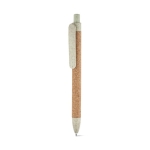 Ecologiche penne a sfera personalizzate inchiostro blu Straw Fibre color verde chiaro  seconda vista