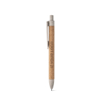Ecologiche penne a sfera personalizzate inchiostro blu Straw Fibre vista principale