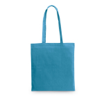Shopper colorata in cotone di alta qualità da 140 g/m2 EcoColor Plus color azzurro