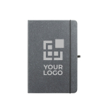 Taccuini con logo A5 con elastico pagine a righe Recycled Leather vista principale