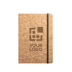 Taccuini ecologici A5 copertina bambù con elastico pagine a righe Cork vista principale