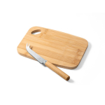 Set tagliere con logo con coltello da formaggio Gruyere color naturale terza vista